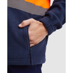 Casaco polar de trabalho de alta visibilidade 300 g/m2 Roly Altair cor cor-de-laranja fluorescente vista detalhe 2