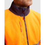 Casaco polar de trabalho de alta visibilidade 300 g/m2 Roly Altair cor cor-de-laranja fluorescente vista detalhe 3