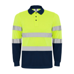 Polo técnico de trabalho, manga comprida 170 g/m2 Roly Polaris L/S cor azul-marinho segunda vista