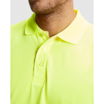 Polo técnico de trabalho, manga comprida 170 g/m2 Roly Polaris L/S cor amarelo fluorescente vista detalhe 1