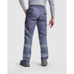 Calças de trabalho de alta visibilidade 240 g/m2 Roly Daily HV cor cinzento topo quarta vista de uso