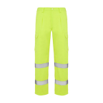 Calças de trabalho de alta visibilidade 235 g/m2 Roly Alfa cor amarelo fluorescente segunda vista