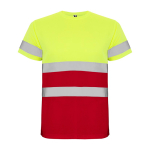T-shirt técnica de trabalho de alta visibilidade 130 g/m2 Roly Delta cor vermelho segunda vista