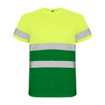 T-shirt técnica de trabalho de alta visibilidade 130 g/m2 Roly Delta cor verde segunda vista