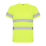 T-shirt técnica de trabalho de alta visibilidade 130 g/m2 Roly Delta cor amarelo fluorescente segunda vista
