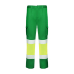 Calças de trabalho de alta visibilidade 250 g/m2 Roly Daily Stretch HV cor verde segunda vista