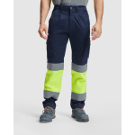 Calças de trabalho de alta visibilidade 250 g/m2 Roly Daily Stretch HV cor amarelo fluorescente primeira vista de uso