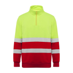 Camisola de trabalho, alta visibilidade, de felpa 280 g/m2 Roly Spica cor vermelho segunda vista