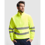 Camisola de trabalho, alta visibilidade, de felpa 280 g/m2 Roly Spica cor amarelo fluorescente quarta vista de uso