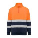 Camisola de trabalho, alta visibilidade, de felpa 280 g/m2 Roly Spica cor cor-de-laranja fluorescente segunda vista