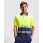 Polo técnico de trabalho de alta visibilidade de poliéster 170 g/m2 Roly Vega cor amarelo fluorescente primeira vista de uso