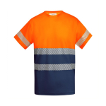 T-shirt técnica de trabalho de algodão e poliéster 170 g/m2 Roly Tauri cor cor-de-laranja segunda vista