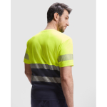 T-shirt técnica de trabalho de algodão e poliéster 170 g/m2 Roly Tauri cor azul-marinho quarta vista de uso