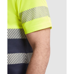 T-shirt técnica de trabalho de algodão e poliéster 170 g/m2 Roly Tauri cor azul-marinho vista detalhe 1