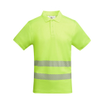 Polo de trabalho de alta visibilidade, manga curta 170 g/m2 Roly Atrio cor amarelo fluorescente segunda vista