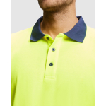 Polo técnico de trabalho, manga comprida 170 g/m2 Roly Atrio LS cor azul-marinho vista detalhe 2