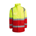 Parka acolchoada de trabalho, alta visibilidade 395 g/m2 Roly Merak cor vermelho segunda vista
