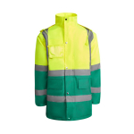 Parka acolchoada de trabalho, alta visibilidade 395 g/m2 Roly Merak cor verde segunda vista