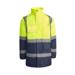 Parka acolchoada de trabalho, alta visibilidade 395 g/m2 Roly Merak cor azul-marinho segunda vista
