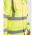 Parka acolchoada de trabalho, alta visibilidade 395 g/m2 Roly Merak cor azul-marinho vista detalhe 2