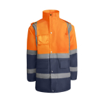 Parka acolchoada de trabalho, alta visibilidade 395 g/m2 Roly Merak cor cor-de-laranja fluorescente segunda vista