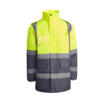 Parka acolchoada de trabalho, alta visibilidade 395 g/m2 Roly Merak cor cinzento topo segunda vista