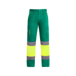 Calças de trabalho, multibolsos, visibilidade 235 g/m2 Roly Enix cor verde segunda vista