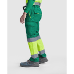 Calças de trabalho, multibolsos, visibilidade 235 g/m2 Roly Enix cor verde quinta vista de uso