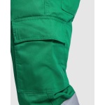 Calças de trabalho, multibolsos, visibilidade 235 g/m2 Roly Enix cor verde vista detalhe 1