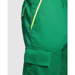 Calças de trabalho, multibolsos, visibilidade 235 g/m2 Roly Enix cor verde vista detalhe 2