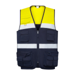 Colete de trabalho, alta visibilidade, multibolsos 200 g/m2 Roly Beta cor amarelo fluorescente segunda vista