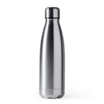 Garrafa de aço inoxidável com tampa antigotas 700 ml cor prateado primeira vista de uso