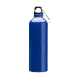 Garrafa de alumínio grande com mosquetão na tampa 800 ml cor azul real segunda vista