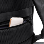 Mochila antirroubo de couro sintético ideal para levar o seu portátil 14” cor preto vista detalhe 2