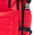 Mochila de viagem de poliéster reciclado hidrorrepelente PC 16” cor vermelho vista detalhe 5