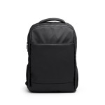 Mochila de pele PU com alças e ombro acolchoado para portátil 15” cor preto segunda vista