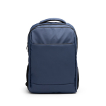 Mochila de pele PU com alças e ombro acolchoado para portátil 15” cor azul-marinho segunda vista