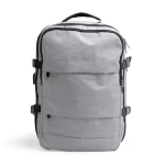 Mochila de rPET com porta USB e bolso para portátil 17,3” cor cinzento-claro segunda vista