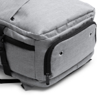 Mochila de rPET com porta USB e bolso para portátil 17,3” cor cinzento-claro vista detalhe 1