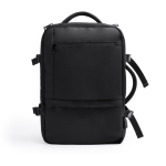 Mochila de viagem, pele de PU extensível com bolso para portátil 17” cor preto segunda vista