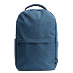 Mochila de poliéster reciclado 600D com bolso principal para portátil cor azul real segunda vista