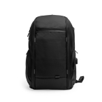 Mochila de nylon com porta USB e alças e costas acolchoadas 17” cor preto segunda vista