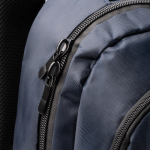 Mochila de nylon 600D com costas acolchoadas e alças ajustáveis 15” cor azul-marinho vista detalhe 3