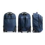 Trolley que se converte em mochila de poliéster 300D para PC 17” cor preto vista detalhe 5