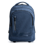 Trolley que se converte em mochila de poliéster 300D para PC 17” cor azul real segunda vista