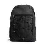 Mochila desportiva de poliéster 600D com fecho de correr frontal cor preto segunda vista