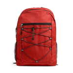 Mochila desportiva de poliéster 600D com fecho de correr frontal cor vermelho segunda vista