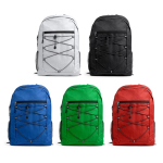 Mochila desportiva de poliéster 600D com fecho de correr frontal cor vermelho vista detalhe 4