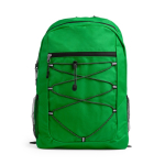 Mochila desportiva de poliéster 600D com fecho de correr frontal cor verde segunda vista