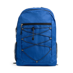 Mochila desportiva de poliéster 600D com fecho de correr frontal cor azul real segunda vista